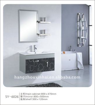 modern design wall mounted Stainless steel bathroom cabinet furniture vanity
