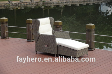 GW3422Set outdoor furniture AL frame PE wicker lounge set