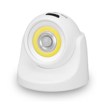 Wireless AAA Battery Operated COB LED Motion Sensor Night Lamp for Cabinets and Wardrobes - White
