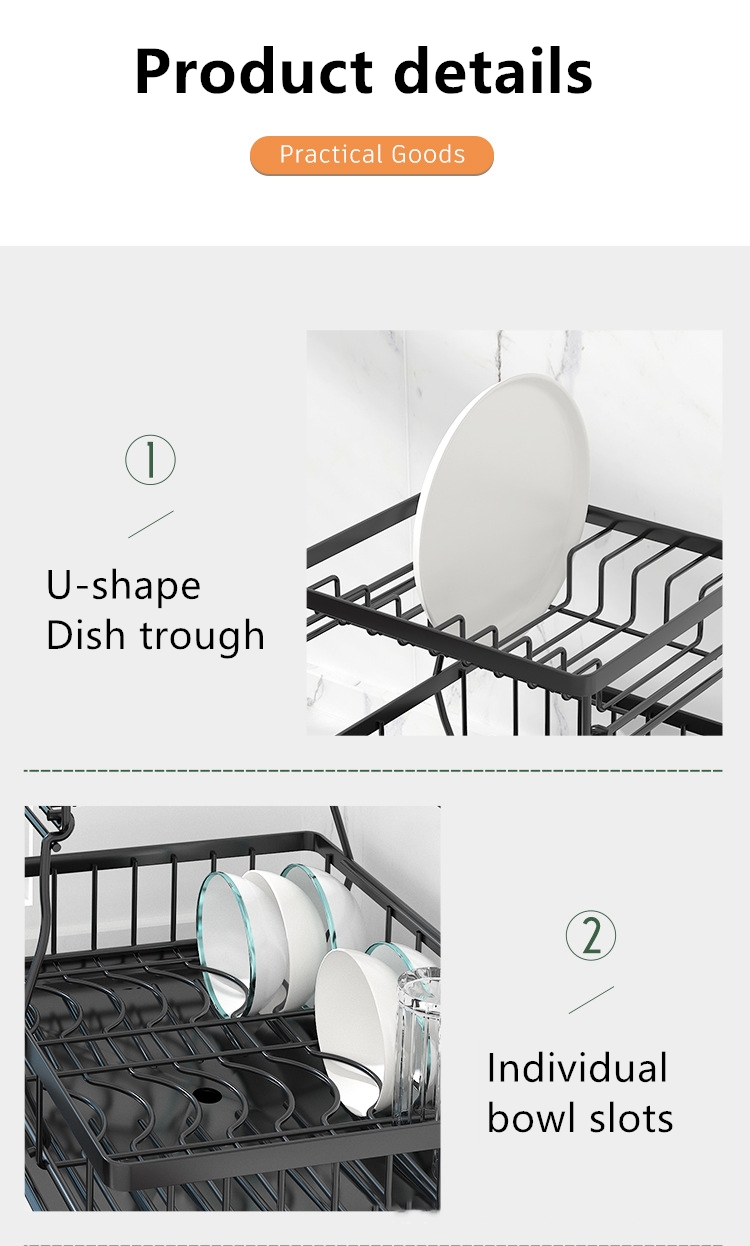 Multifunctional Storage Shelf For Kitchen Dish Dryer Rack