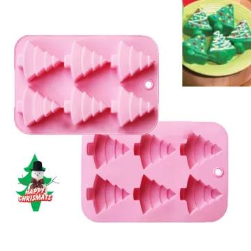 6 Cavity Christmas Tree Silicone Cake Soap Molds