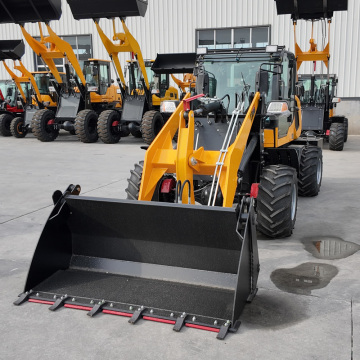 Heavy Duty Yellow Compact Wheel Loader Toothed Bucket