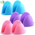 Găng tay lò nướng màu hồng silicone