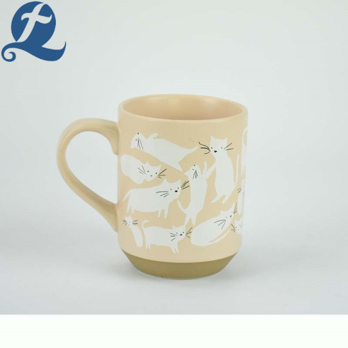 Caneca de cerâmica de porcelana com impressão personalizada de gatos personalizados