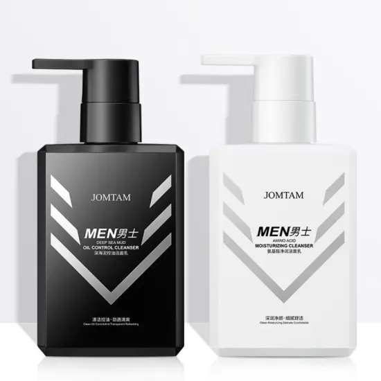 Men's Facial Cleanser Moisturizing Deep Cleansing Oil Control Rich Foam Day and Night Face Skin Care
