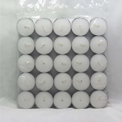 white unscented tea lights palm wax tea candles