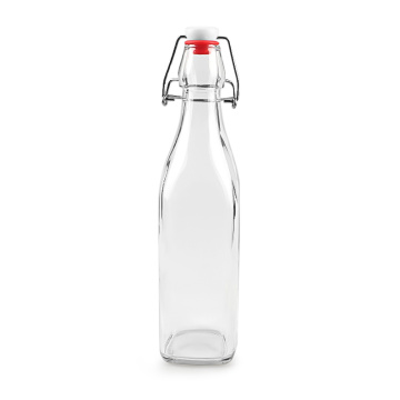 500 ml Quadratglasflasche mit Clip Swing Top