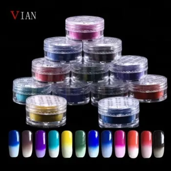 Chrome Powder for Temperature Color Change Nail Art Pigments