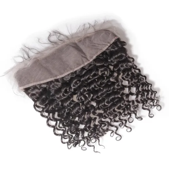 Grade 8A Mink Peruvian Remy Virgin Hair Bundles Deep Wave Weft With Middle Part Deep Wave Lace Closure