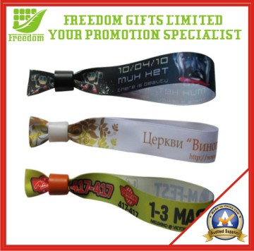 Promosyon Polyester dokuma bilezik (özgürlük-WR001)