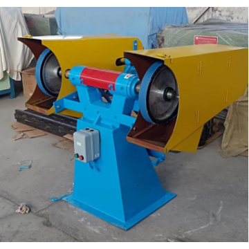 Double station polishing belt machine with dust cover