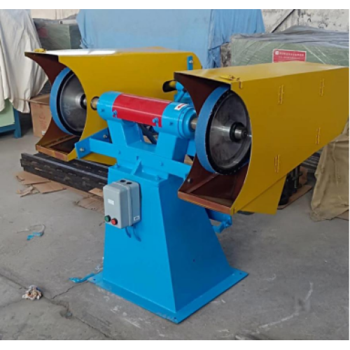 Double station polishing belt machine with dust cover