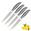 Steakmesser Set aus 4 gezackten Edelstahl