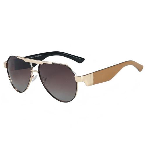 Unisex Geometric Aviator Metal TAC Polarized Sunglasses