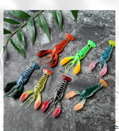 9.5cm 6g Crayfish Soft Lures - Silicone Shrimp Bait for Trout Trolling