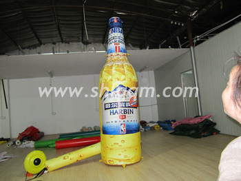 Custom size inflatable water bottle for sale