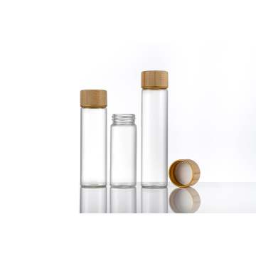 30ml 50ml 60ml Transparent Glass Bottle with Lid