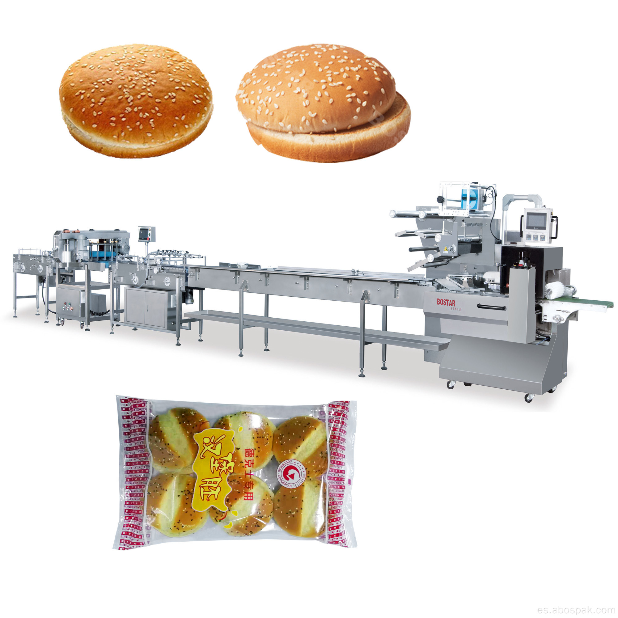 Empaquetadora automática de bollos de hamburguesa de alta calidad