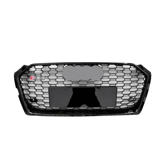 Front Bumper Grille Mesh Honeycomb Black for Audi A5/S5/RS5 2017-2020