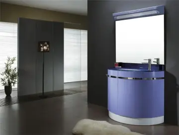 Europe design curved bathroom furniture for presidential suite cool blue