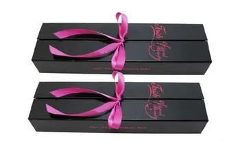Fashion Hair Extension Packaging Paper Box with Ribbon