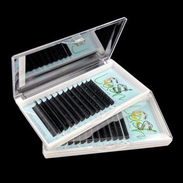 Dark Black DIY Natural Individual Eyelash Trays for Volume Extension
