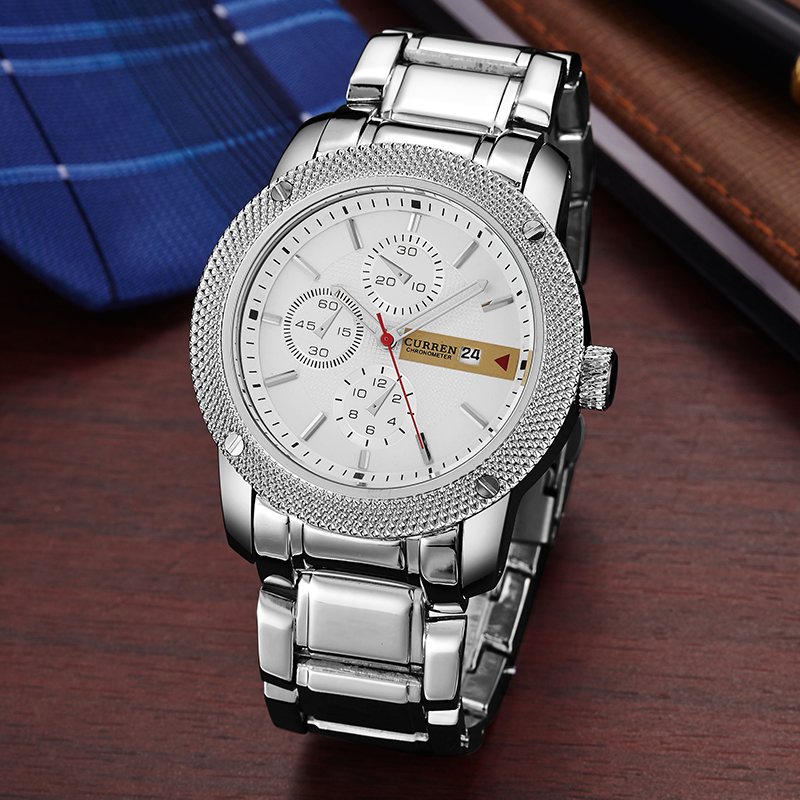 Stainless Steel Fashion Gift Men Quartz Watches 