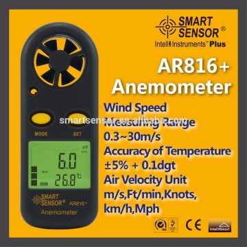 Smart Sensor Pocket type Anemometer AR816+