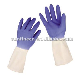 two-tone homeuse rubber gloves latex gloves
