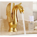 Hotels Classic Style Animal Shape Swan Faucets And Double Handle Bathroom Sink Tap