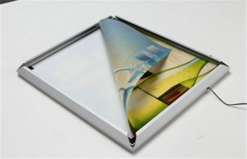 1cm Acrylic Frameless Extra Slim Window Double Sided Led Light Box / Display