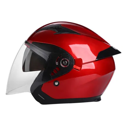Retro Open Face Motorcycle Helmet - Half Face Racing Moto Helmets