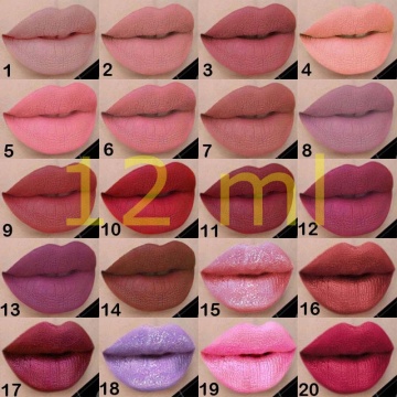 20-Color Thread Tube Radish Head Lip Gloss Lipstick