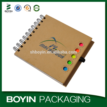 Beautiful hardcover wire-o binding notebook with sticky note inside