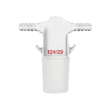 Borosilicate Glass T-shaped Hose Adapter for Laboratory Conical Joints