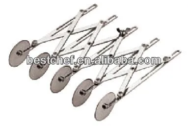 5-wheels stainless steel Expanding pastry cutter