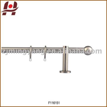 F116151 metal iron aluminium stainless steel brass plated plain twisted extensible telescopic window curtain poles rods pipes