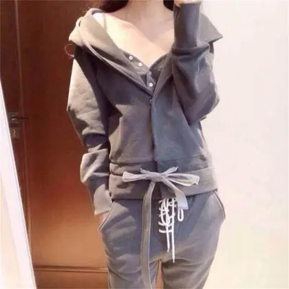 Gray Comfortable Casual Women's Clothing