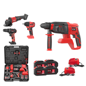 4-in-1 Set Power Tools Combination Kits: Cordless Brushless Hammer Drill, Angle Grinder, Impact Wrench Hot Sale