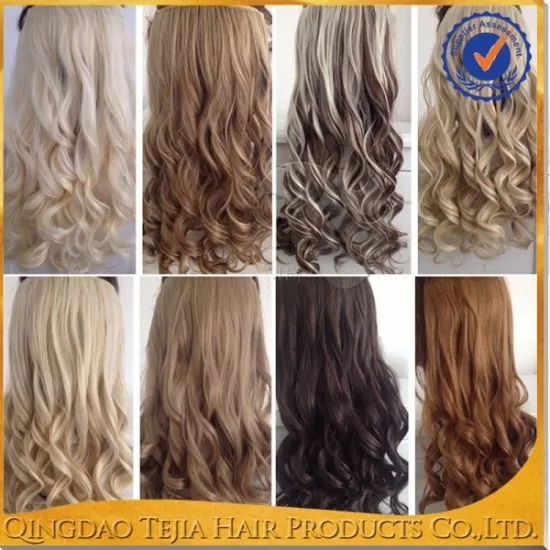 Hot selling cheap synthetic heat resistant fiber halo hair clip in hair extension