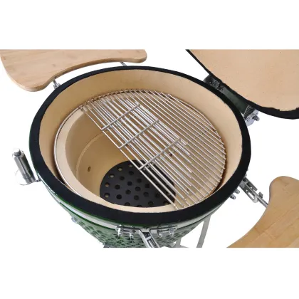 Big Joe 21 Inch Green Ceramic Kamado Egg Shade Charcoal Barbecue Grill