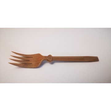 Biodegradable disposable rice husk fork