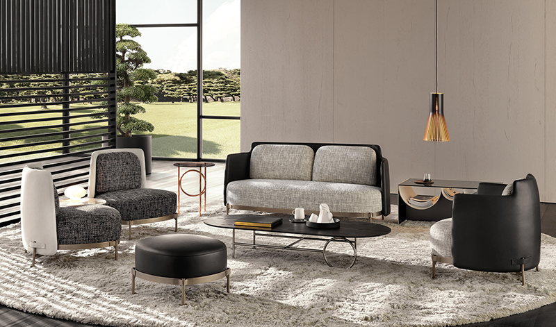 Tape Chair Sofa And Ottoman By Minotti
