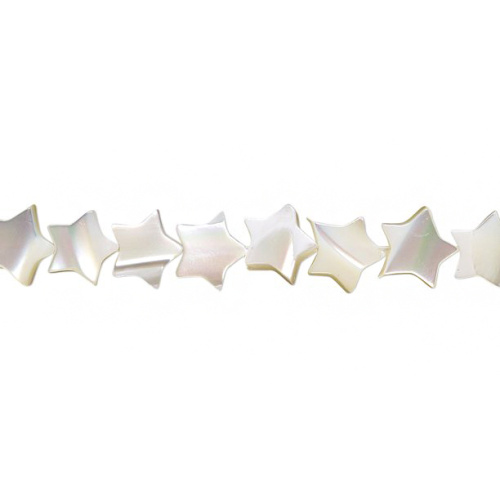 Cuentas de estrellas de concha blanca natural para joyas