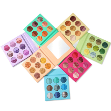 9 Shades Metallic &amp; Shimmer Sweatproof Waterproof Eyeshadow Palette - Matte &amp; Pigment Eyeshadow