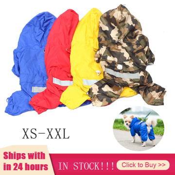 XS-XXL Summer Outdoor Puppy Pet Rain Coat Hoody Waterproof Jackets Raincoat For Dogs Cats Apparel Clothes Rain Coat Wholesale