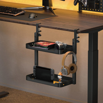 Metal Desk Extension Storage Organizer for Home Office