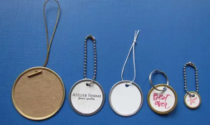 Custom Brand Name Logo Gold Metal Seal Tag