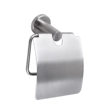 Ceramic Toilet Paper Holder with Clear Plastic Cover
