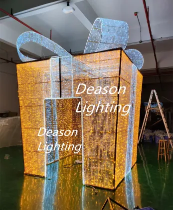 Giant Outdoor Christmas Gift Box Lights: Illuminating Decorations